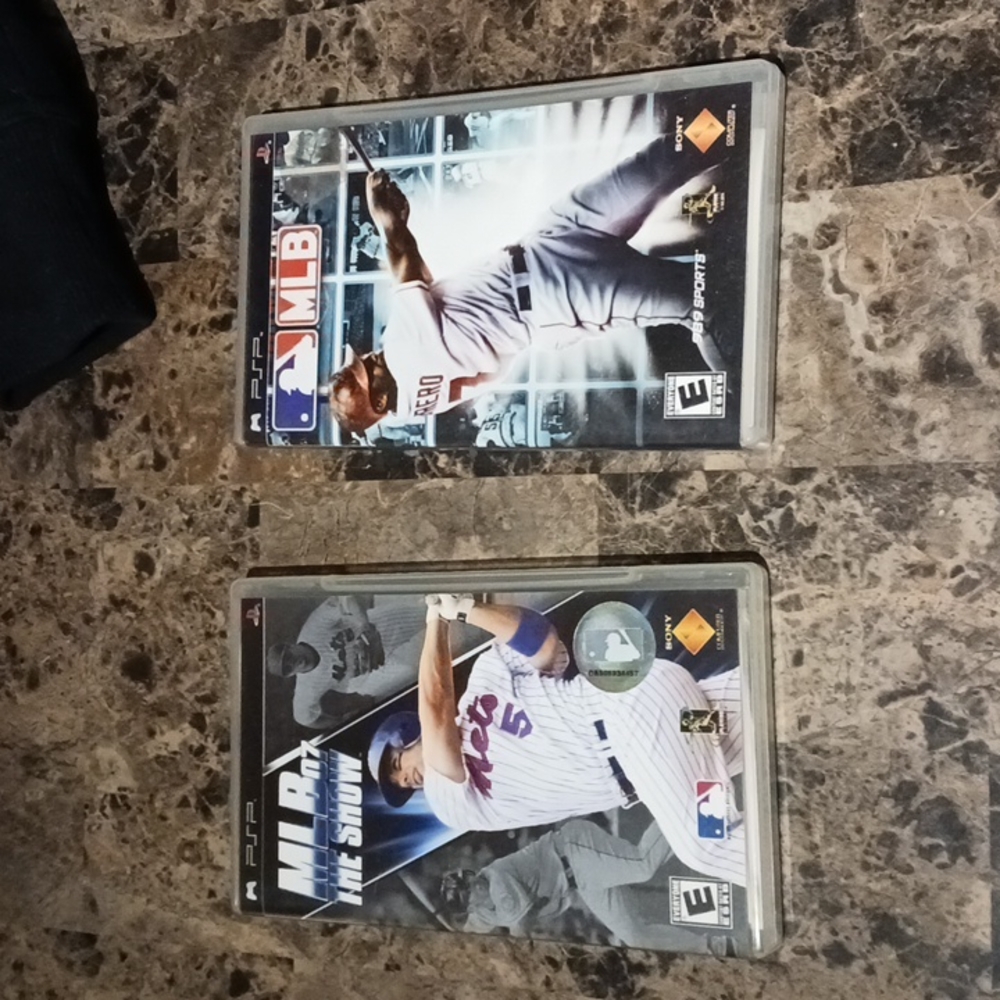 Sony PSP "MLB" (2005) and "MLB 07' The Show" Game Lot.